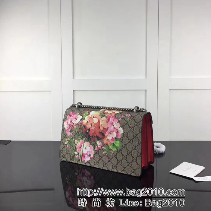 GUCCI古馳原單 新款專櫃品質原單貨實物實拍 花膠大紅400249鏈條單肩斜挎包 HY1028
